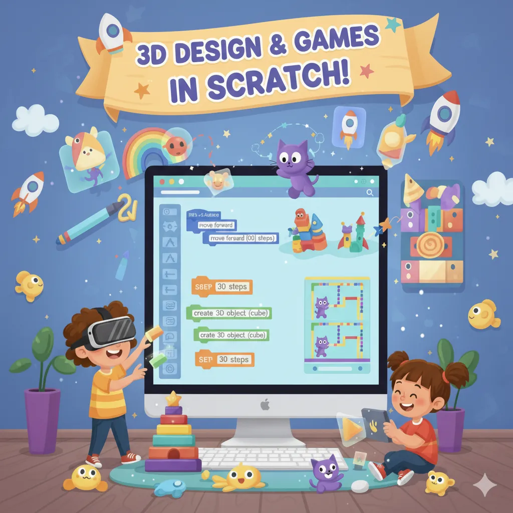 3D Designing and Games in Scratch