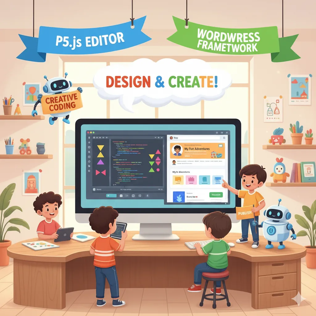 P5.js Editor and WordPress Framework